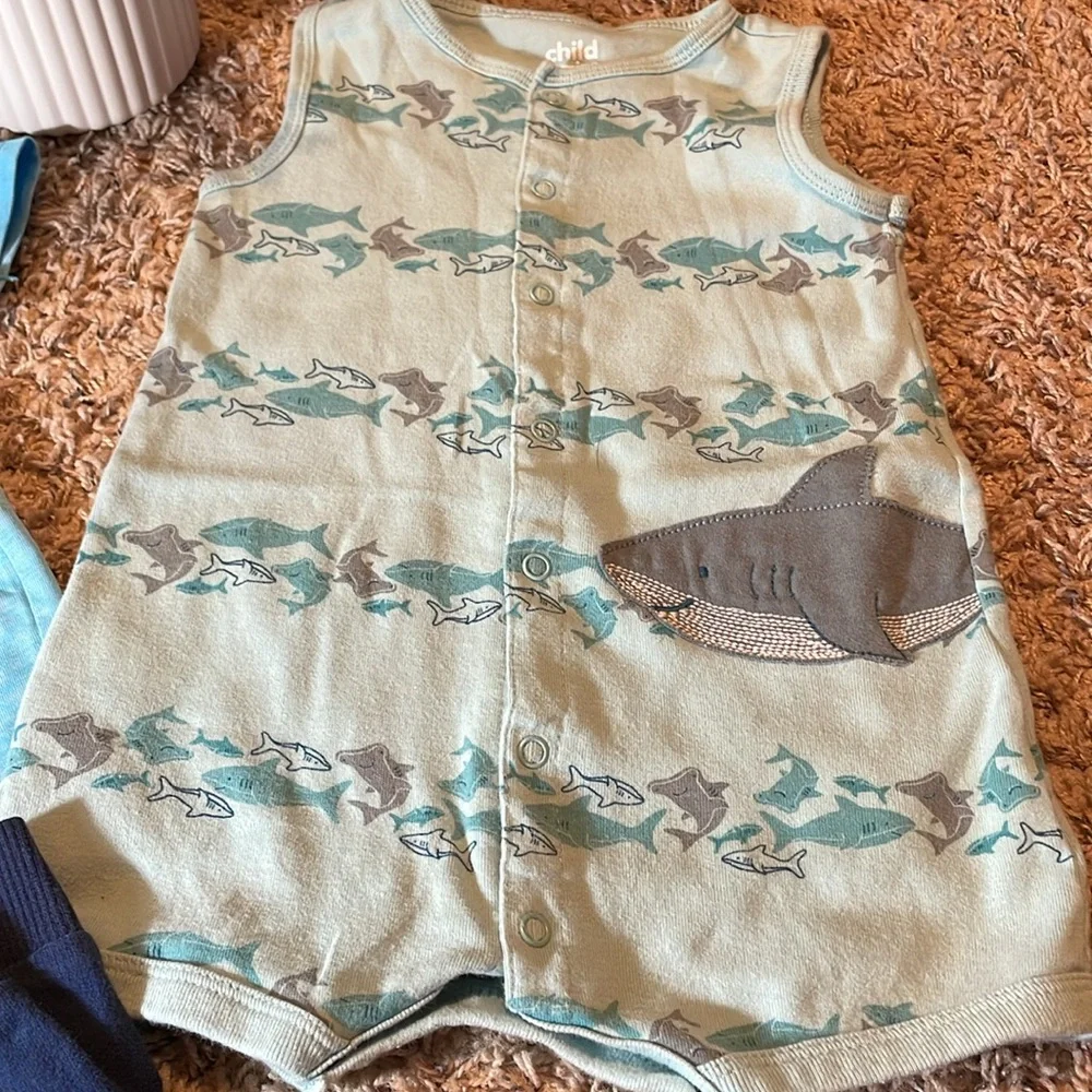 4 Pieces for Baby Boys BUNDLE 18M incl  Authentic Nike Top and cat & Jack CROCS